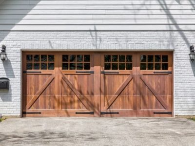 New Wooden Garage Door Installation